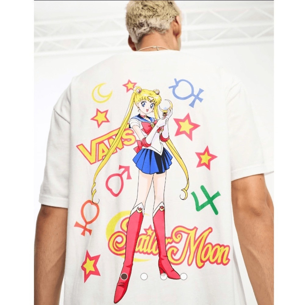 Vans x Sailor Moon Classic Fit Tee XXLarge White Short Sleeve
